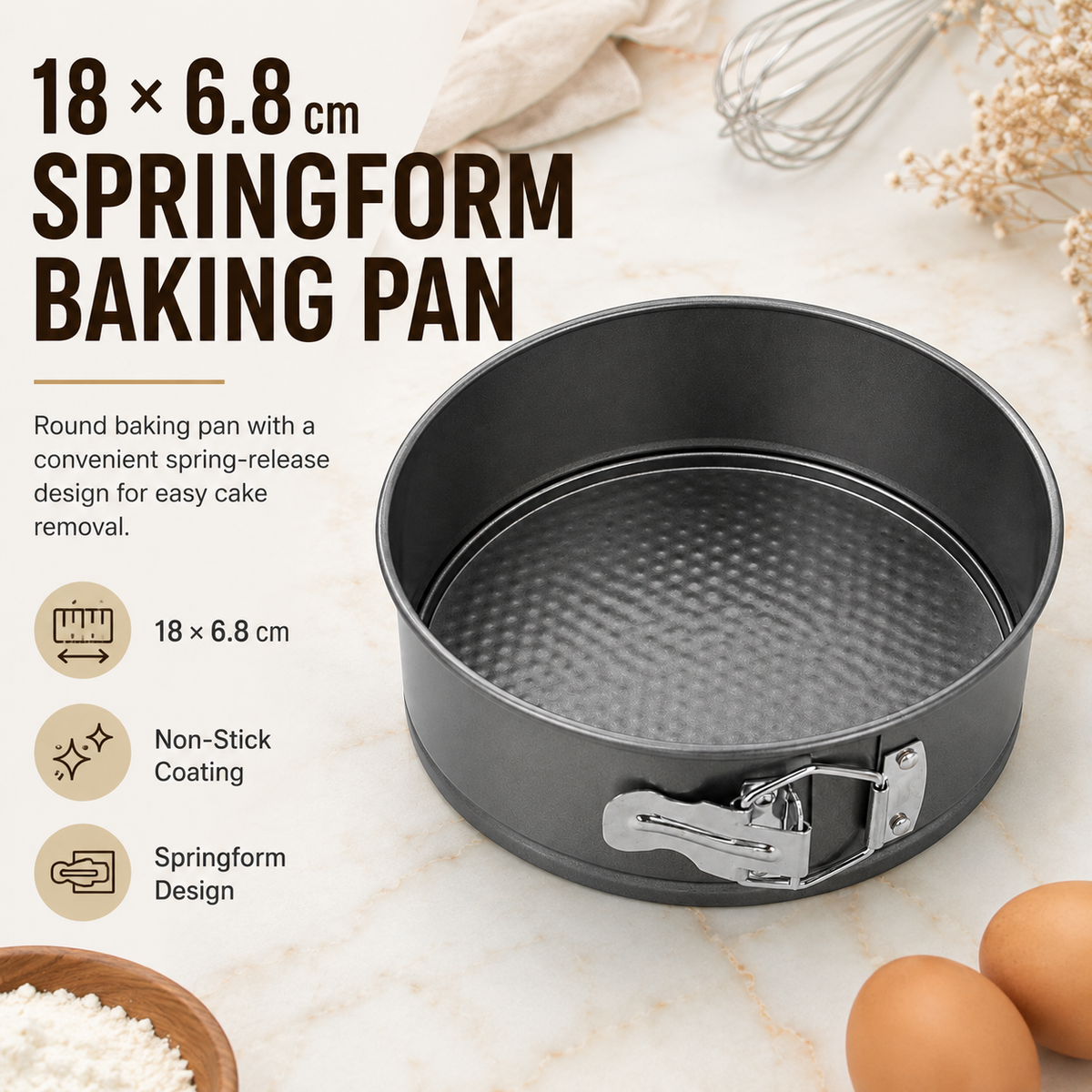 18cm Non-Stick Springform Baking Pan