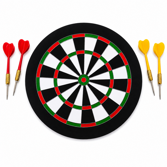 Classic Dartboard Set with 4 Tip Darts – Indoor Target Game for Adults
