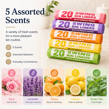 20 Pack Scented Swing Bin Liners