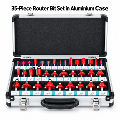 35-Piece Router Bit Set in Aluminium Case