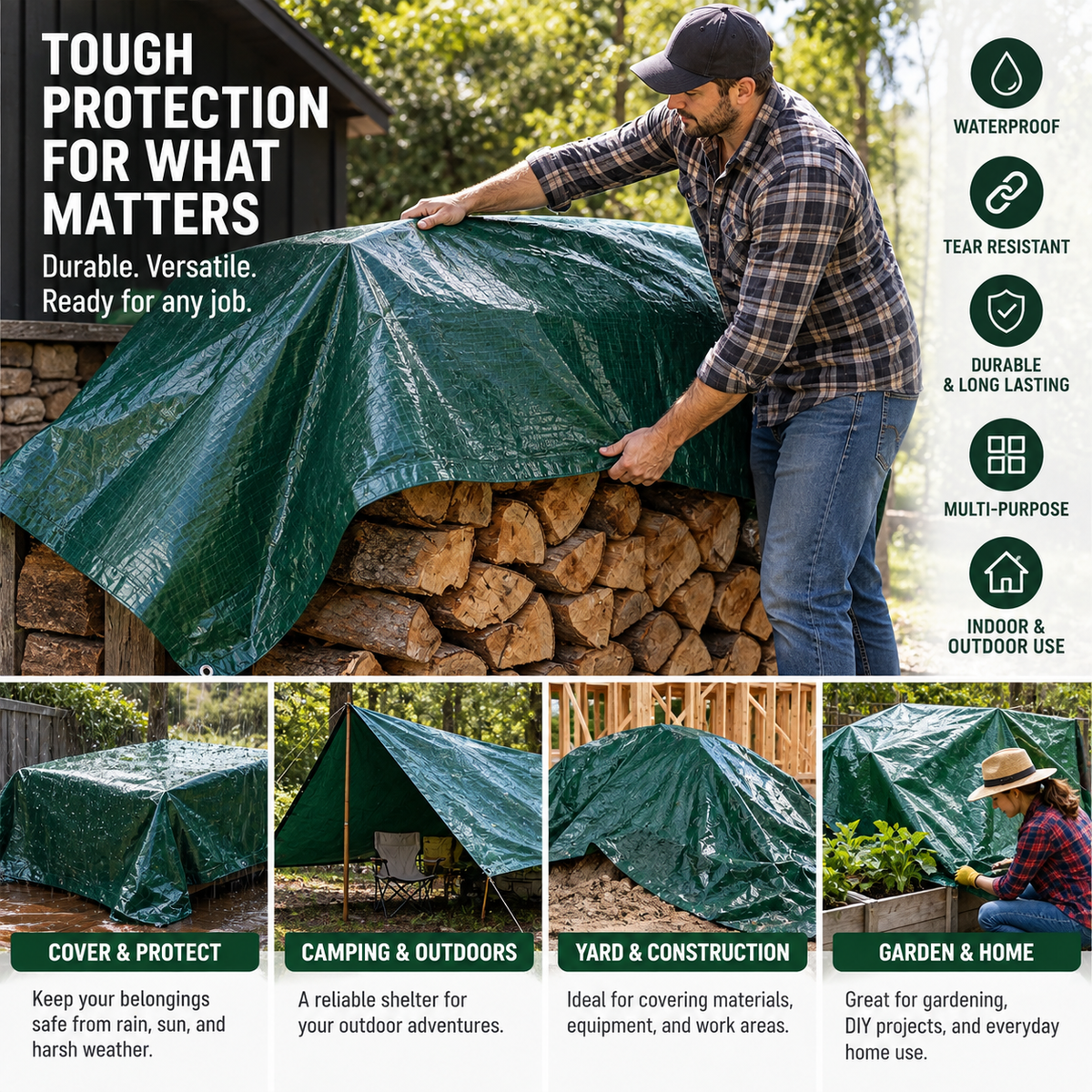 160cm Waterproof Bench Cover
