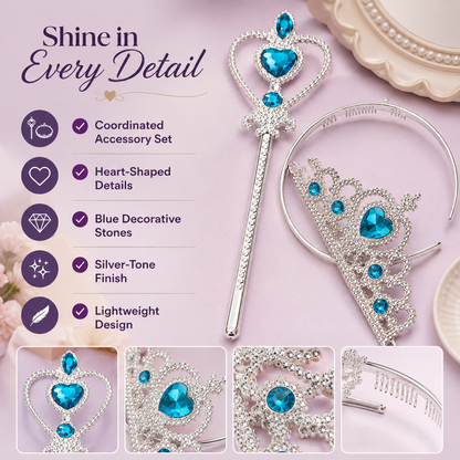 Princess Tiara & Wand Accessory Set