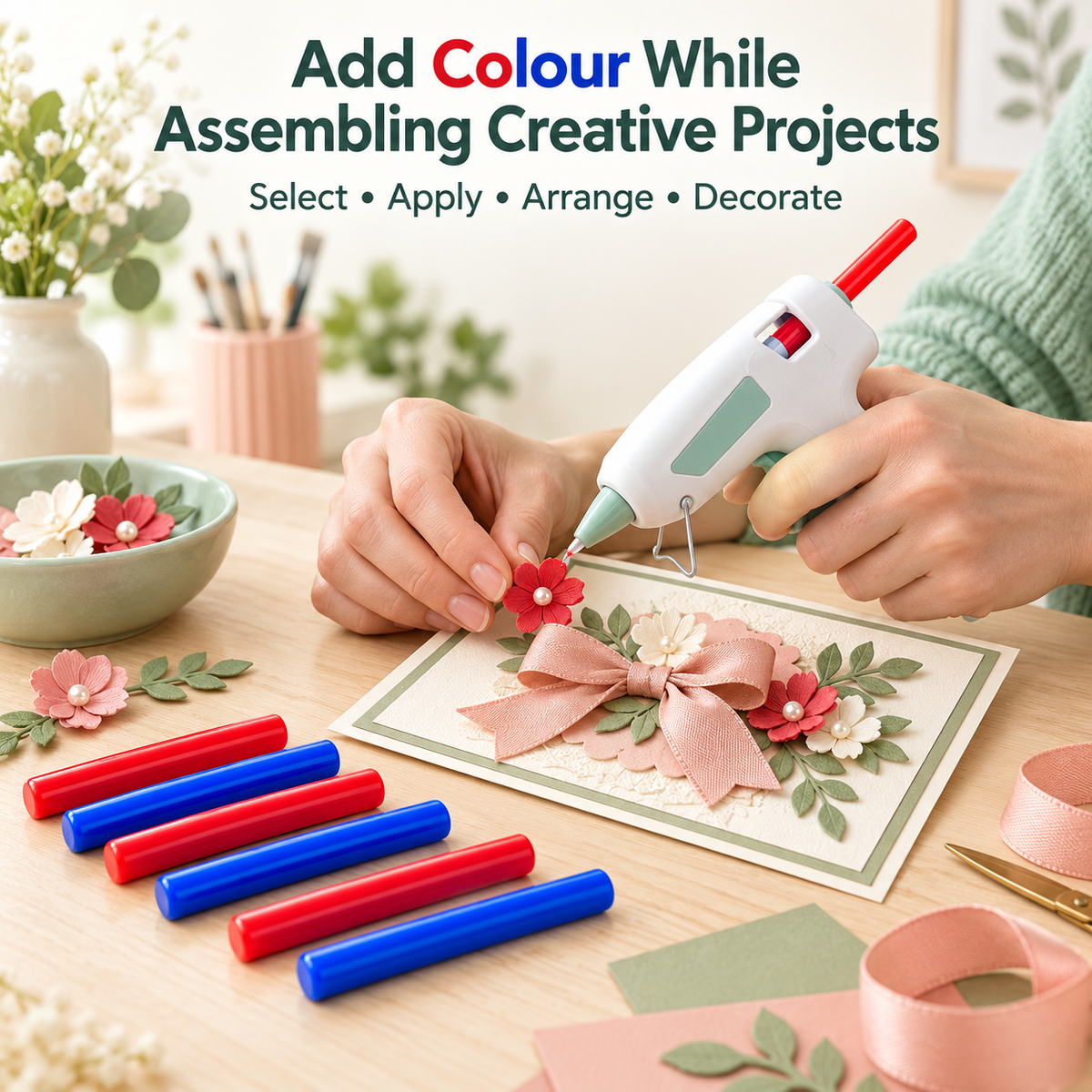 14pc Mixed Colour Glue Sticks – 7x100mm Craft Set