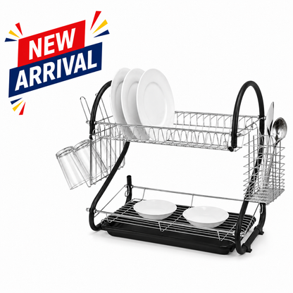2 Tier Chrome Dish Drainer