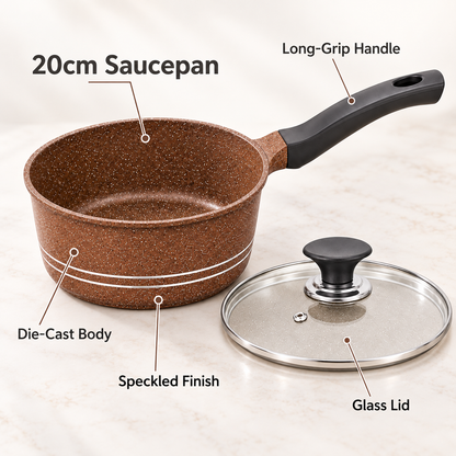 20cm Die-Cast Ceramic Saucepan