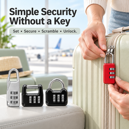 4-Piece Combination Padlock Set