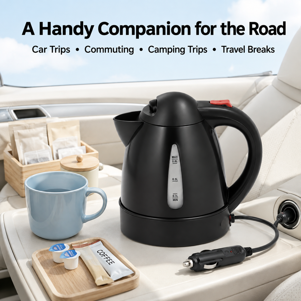 12V 0.8L Car Travel Kettle