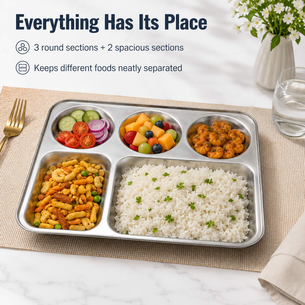 5-Comp Large Tray 37×29cm