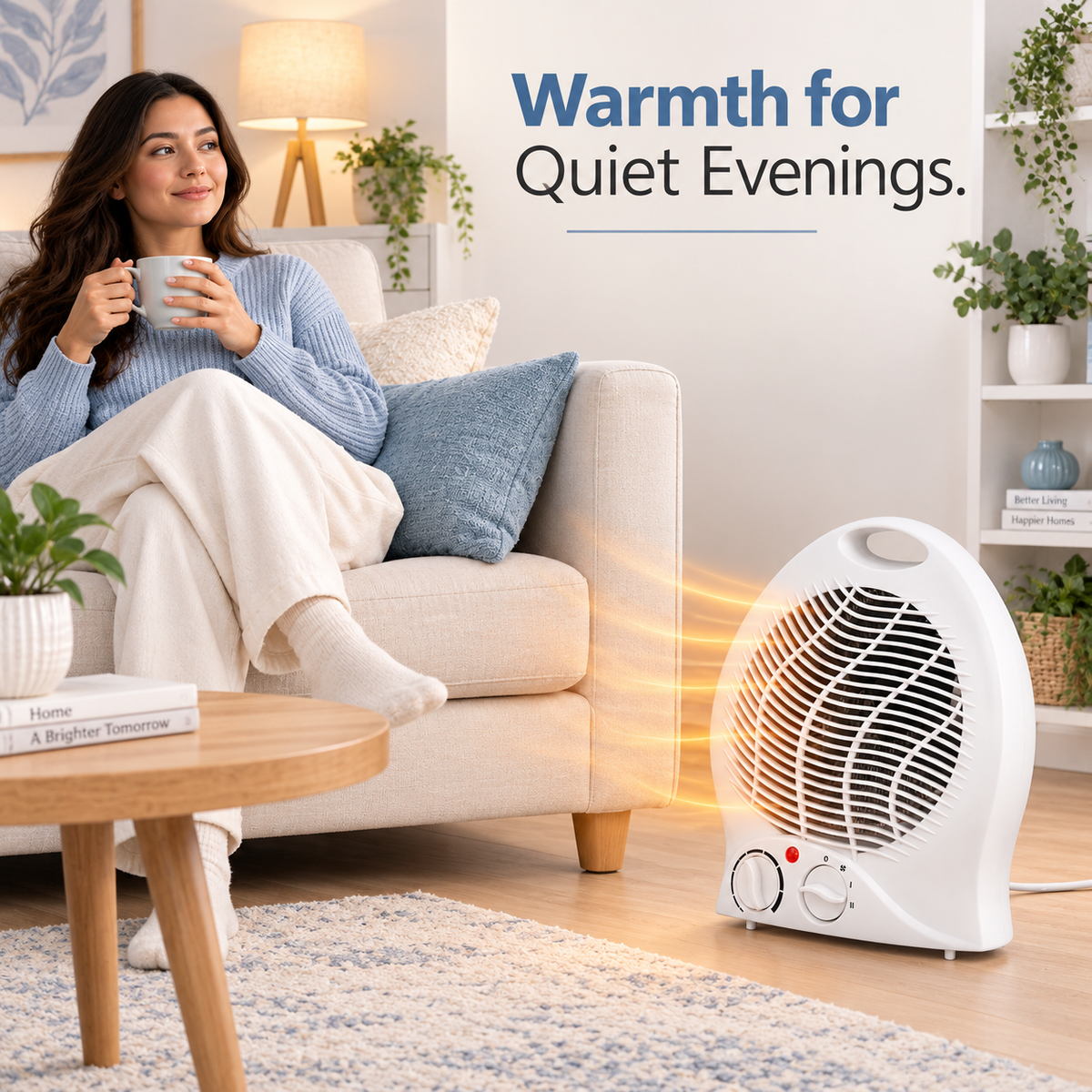 Portable Fan Heater 2000W – 1 Unit