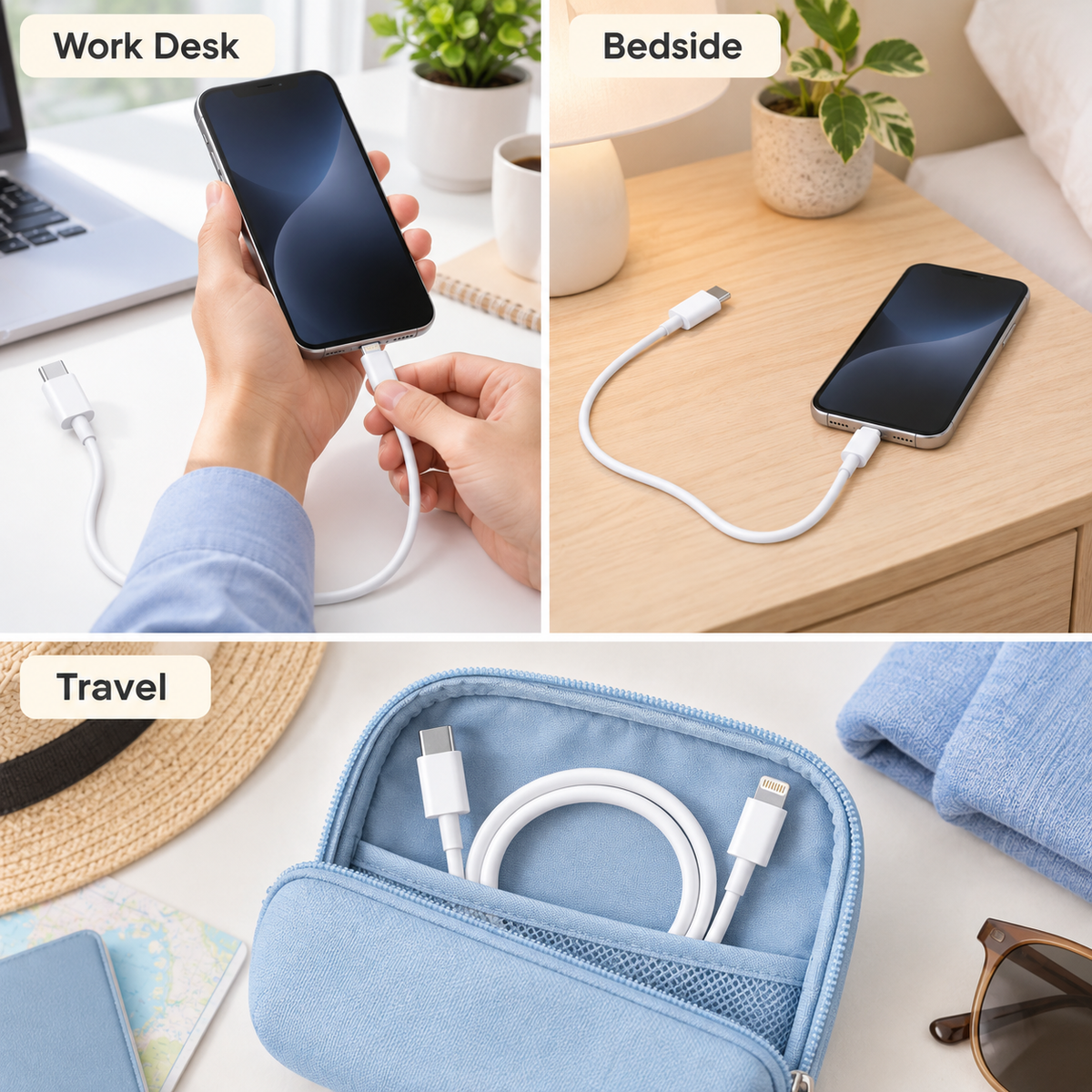 USB-C to 8-Pin Charging Cable