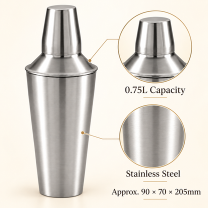 0.75L Stainless Steel Cocktail Shaker