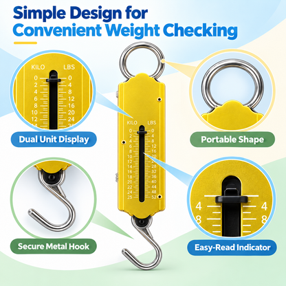 Portable Hanging Pocket Scale – 25kg/56lb Capacity