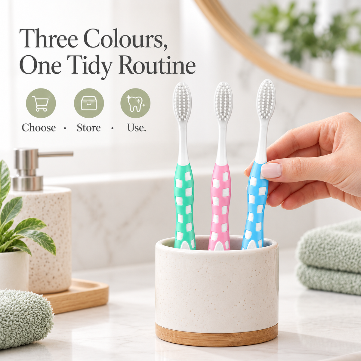 Soft Bristle Toothbrush Set – 3 Pack, 0.01mm Ultra-Fine Bristles