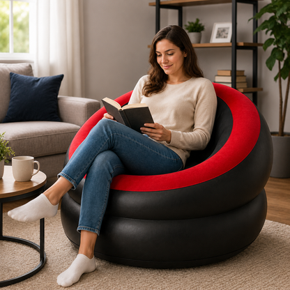 Red & Black Inflatable Air Chair