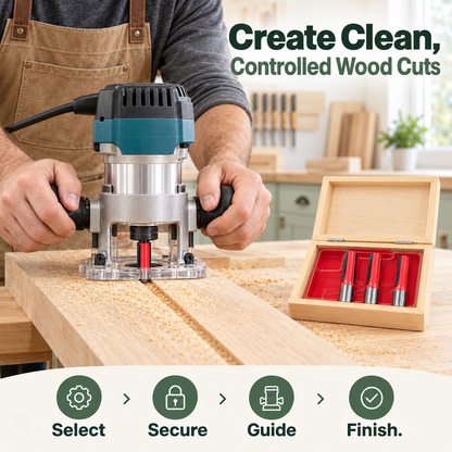 4-Piece Router Bit Set