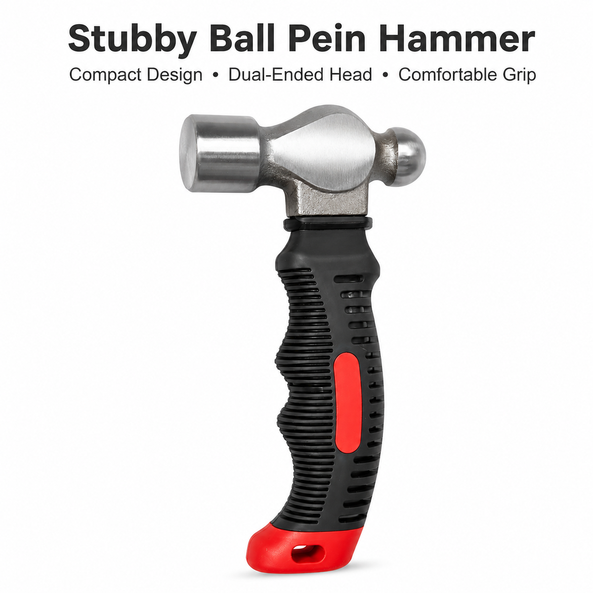 Stubby Ball-Pein Hammer with Comfort Grip