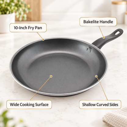 10-Inch Non-Stick Frying Pan with Bakelite Handle – 25cm