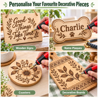 Wood Burning Pen Set – 30W with 5 Brass Tips