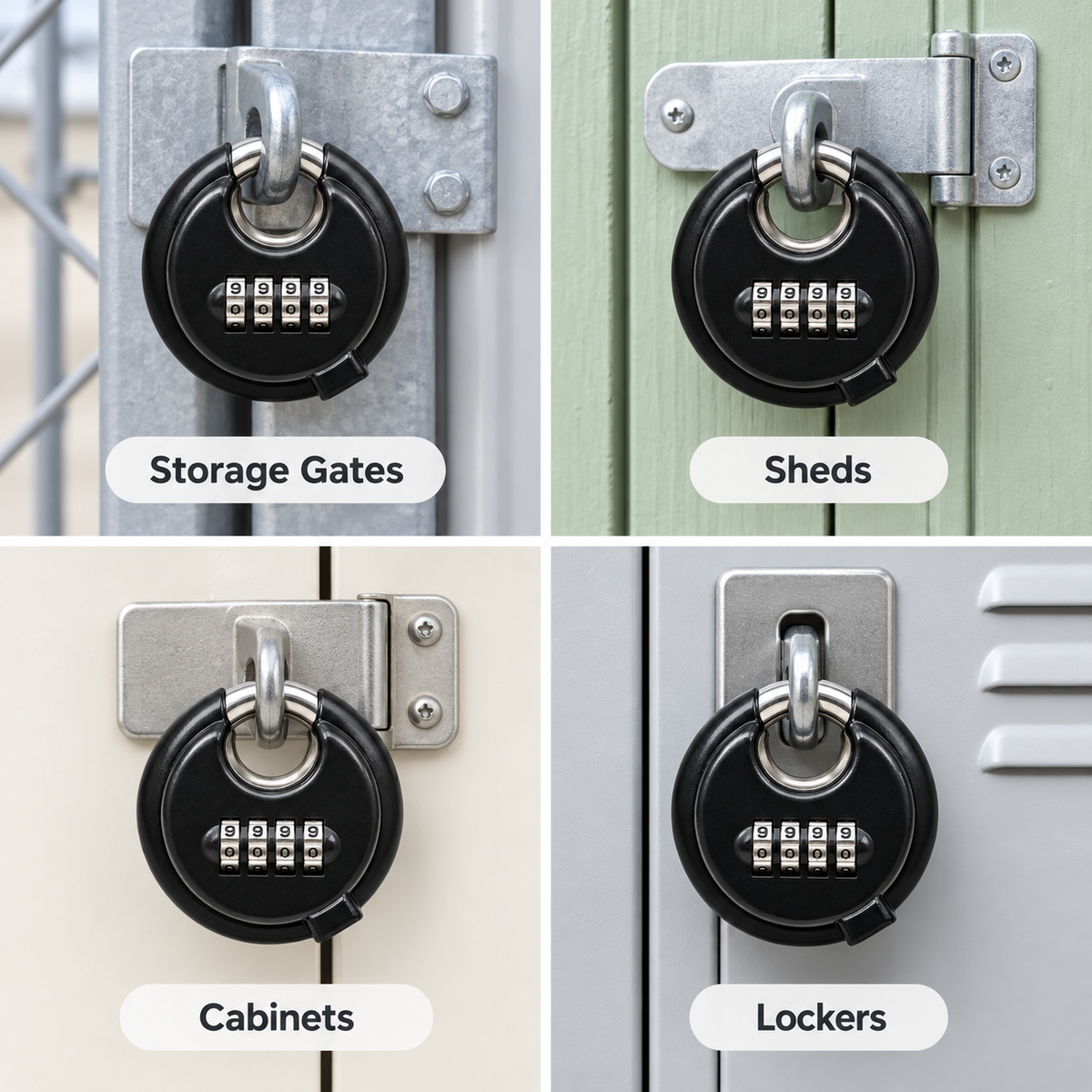 70mm Combination Disc Padlock – 4-Digit