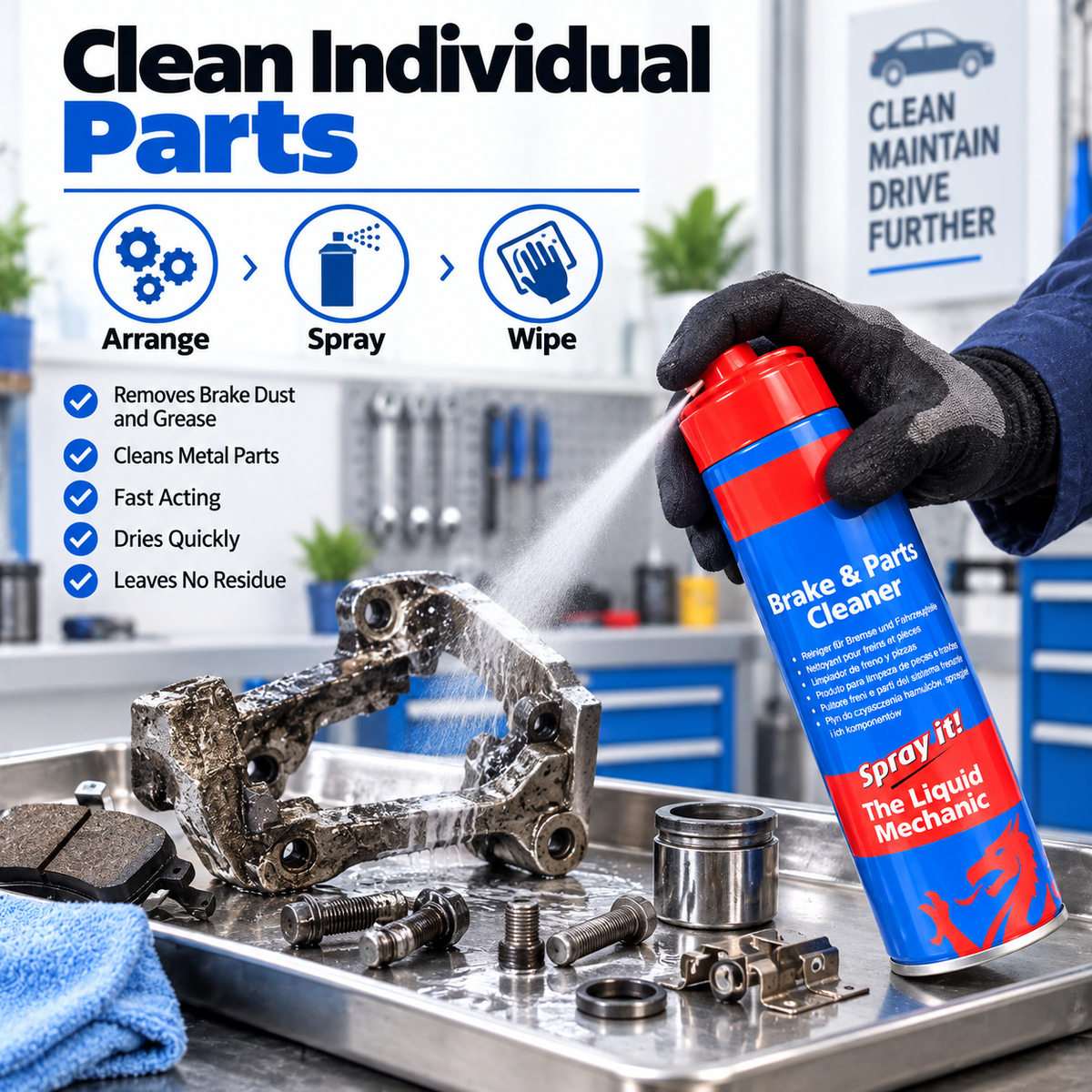 Brake & Vehicle Parts Cleaner – 1 x 600ml