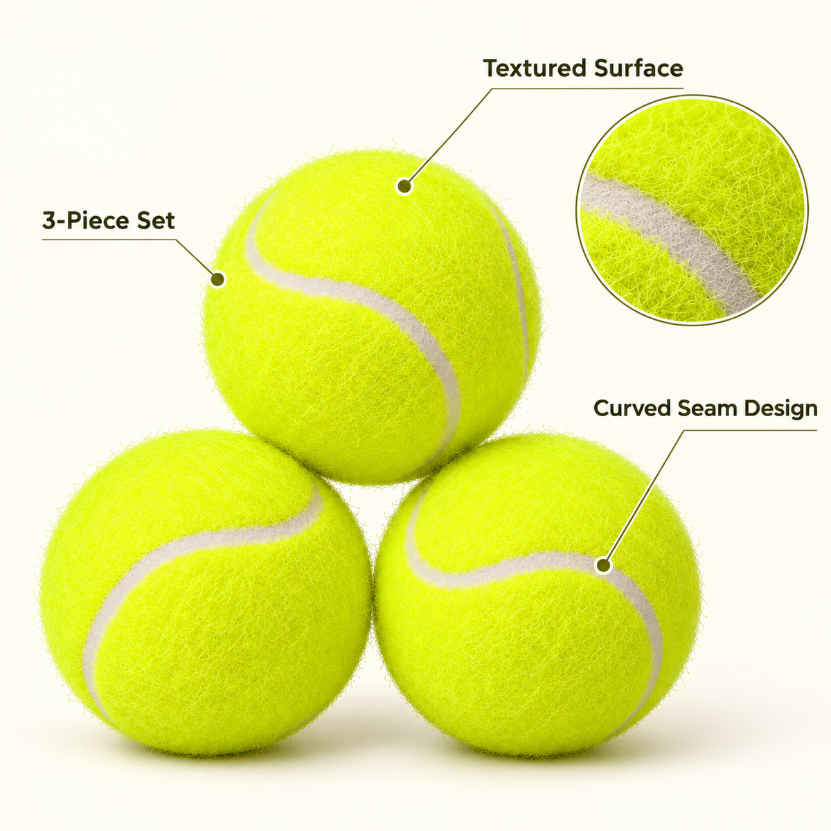 Tennis Balls Pack of 3
