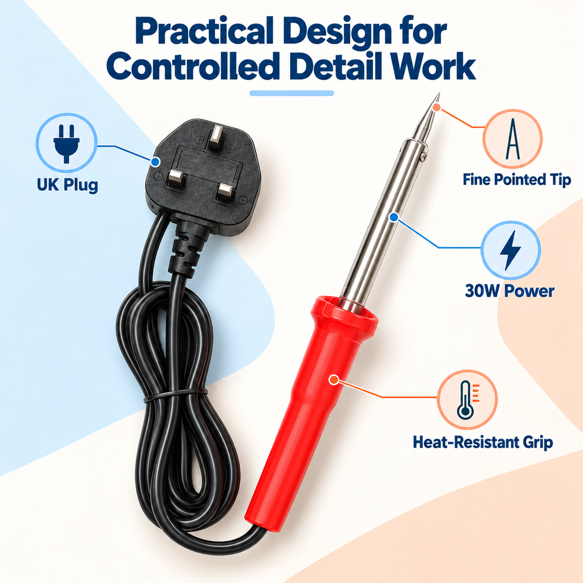 30W Soldering Iron – Mains Powered with UK Plug