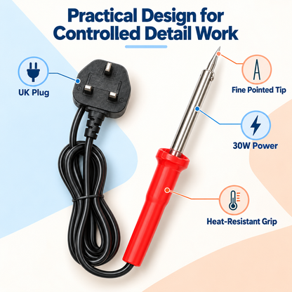 30W Soldering Iron – Mains Powered with UK Plug