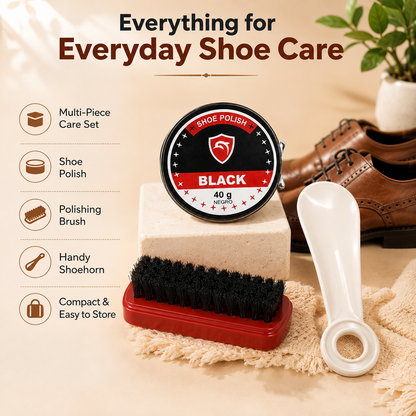 4-Piece Shoe Polish & Care Kit