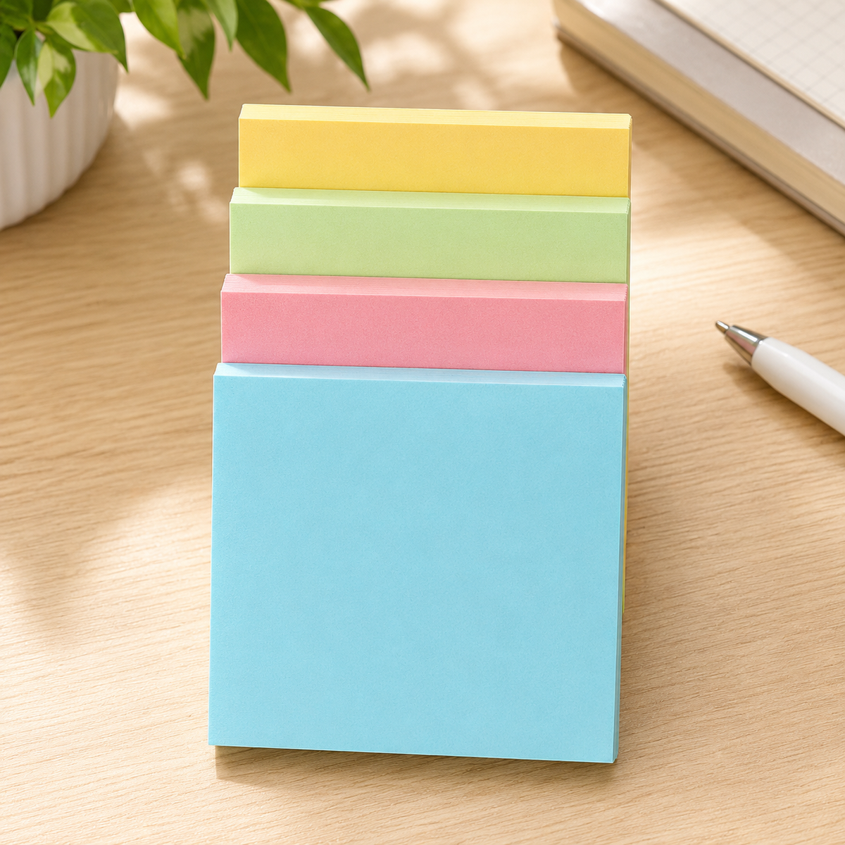 4-Pack Colourful Sticky Notes
