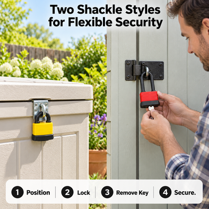 2-Piece 50mm Weatherproof Padlock Set