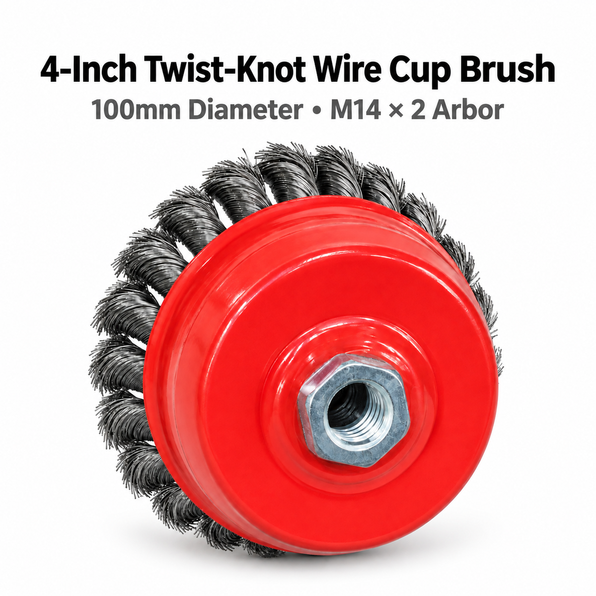 4" Twist Knot Wire Cup Brush M14x2