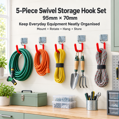 5Pc Swivel Garden Hooks Heavy Duty Wall Mount Hangers