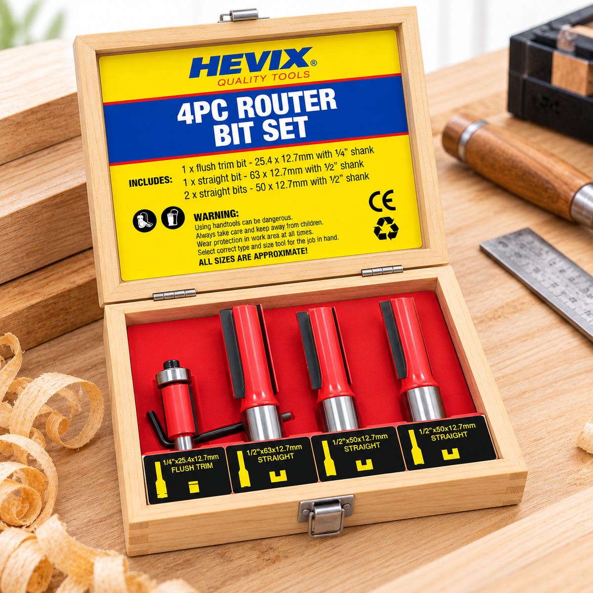 4-Piece Router Bit Set