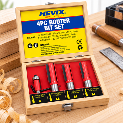 4-Piece Router Bit Set