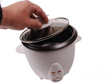 0.8L 350W Rice Cooker White Compact Cooker for Perfect Rice