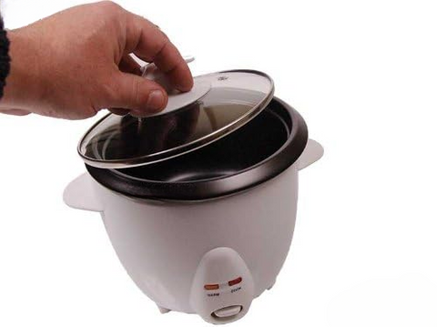 0.8L 350W Rice Cooker White Compact Cooker for Perfect Rice