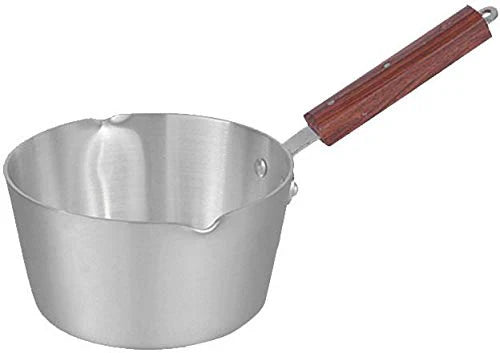 22cm Milk Pan with Wooden Handle Single Piece for Stovetop Cooking