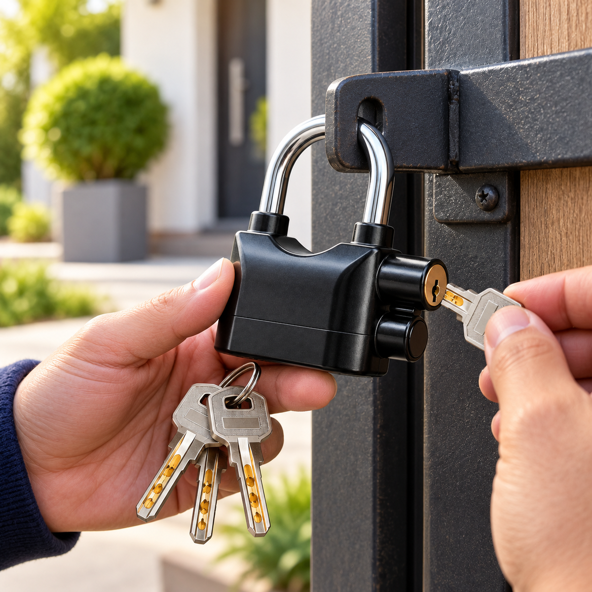 Siren Alarm Padlock – Security Lock with 3 Keys