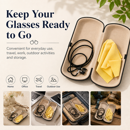 Reading & Sunglasses Hard Case with Neck Cord
