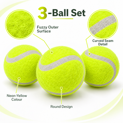3 Pack Tennis Ball Dog Toys