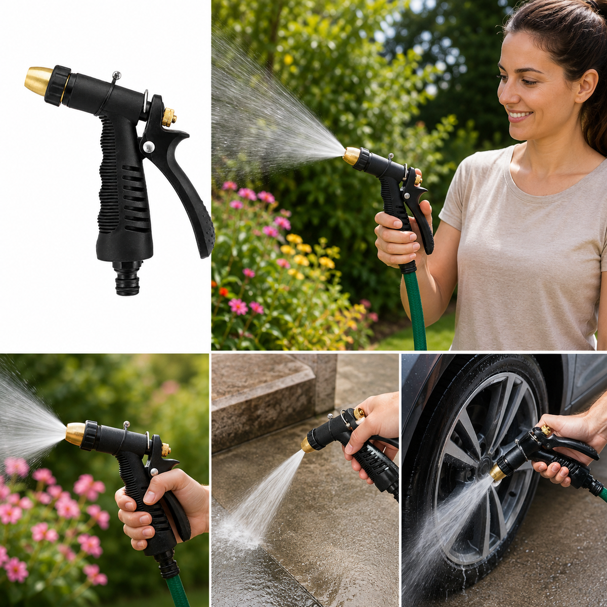 Deluxe Heavy Duty Brass Head Adjustable Spray Gun