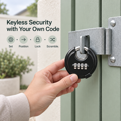 70mm Combination Disc Padlock – 4-Digit