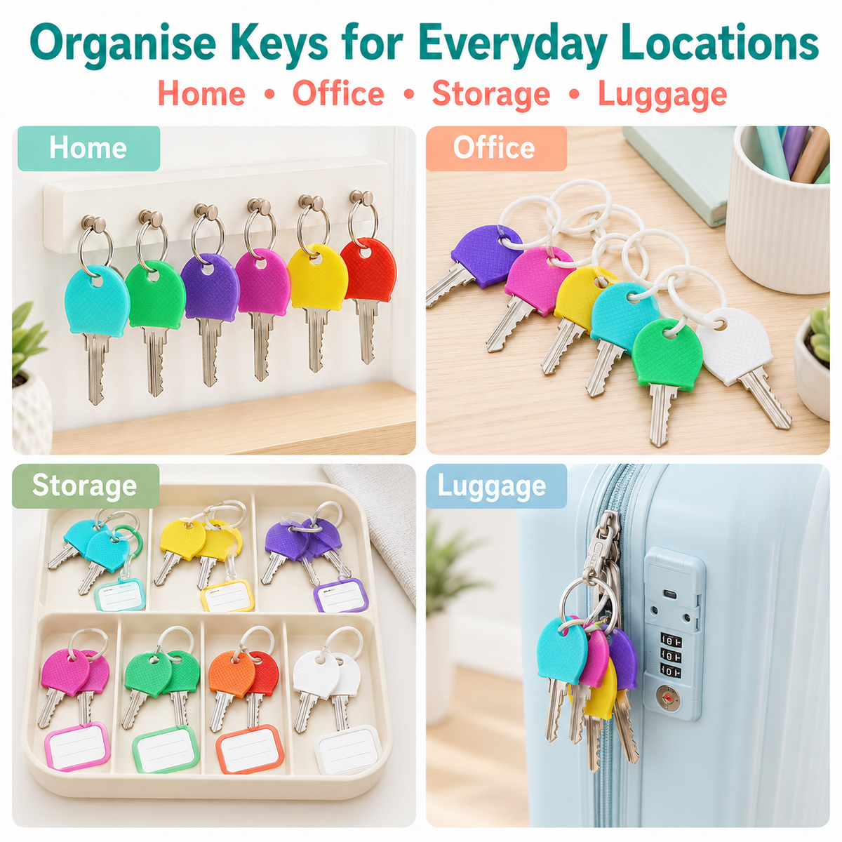 100pc Assorted Key Caps – Multicolour