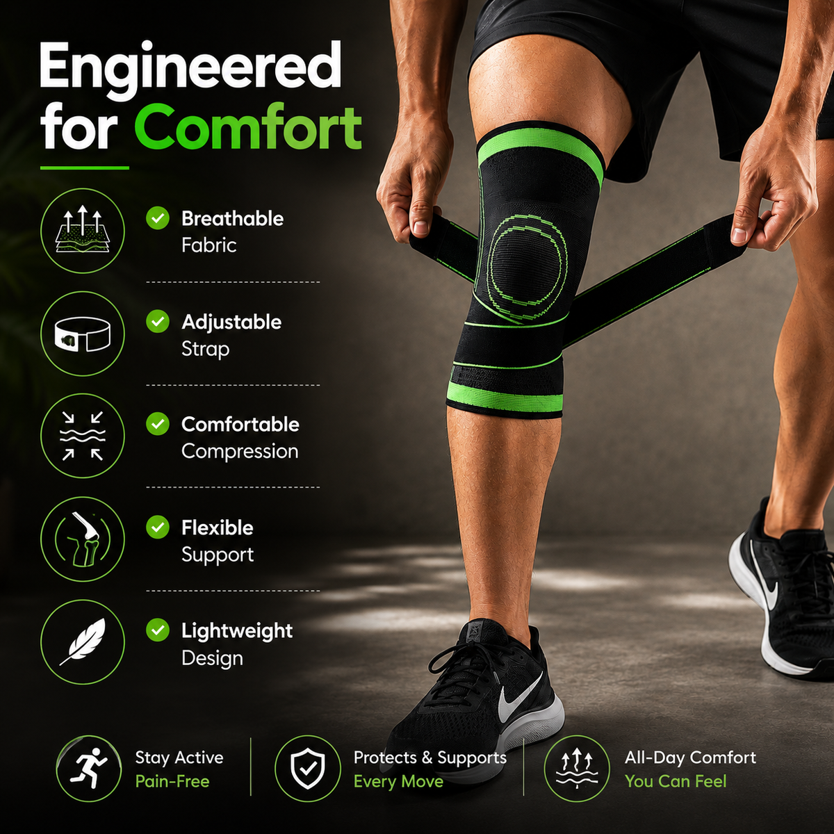 Adjustable Knee Support Brace