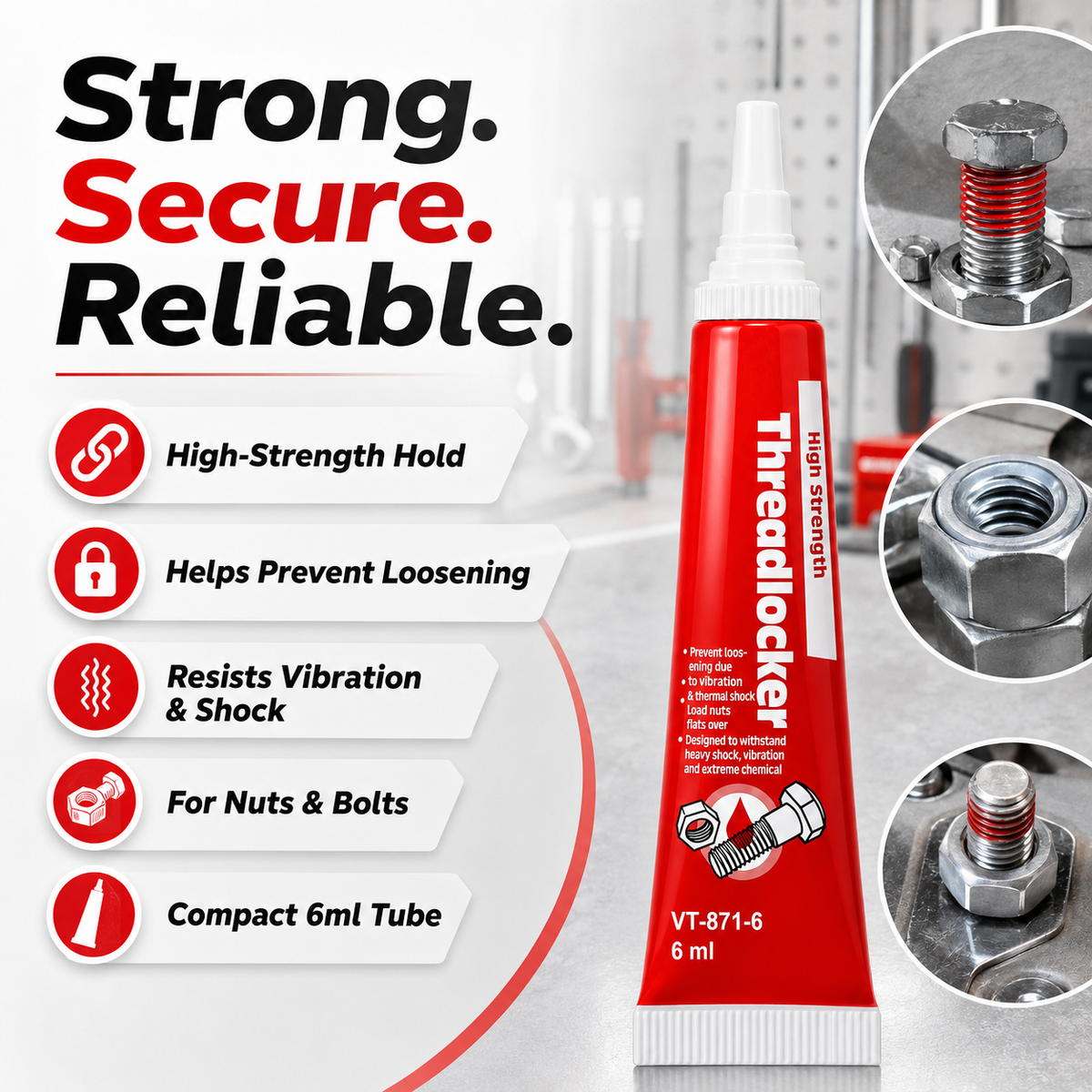 High Strength Red Threadlocker 6ml