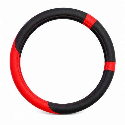 Steering Wheel Cover – Black/Red