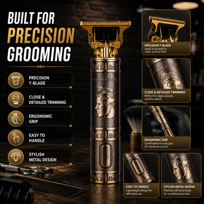 Professional T-Blade Hair Clipper – Precision Hair, Beard & Edge Trimmer