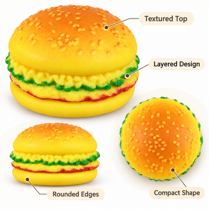 Hamburger-Shaped Pet Toy – Fun Food Design for Dogs