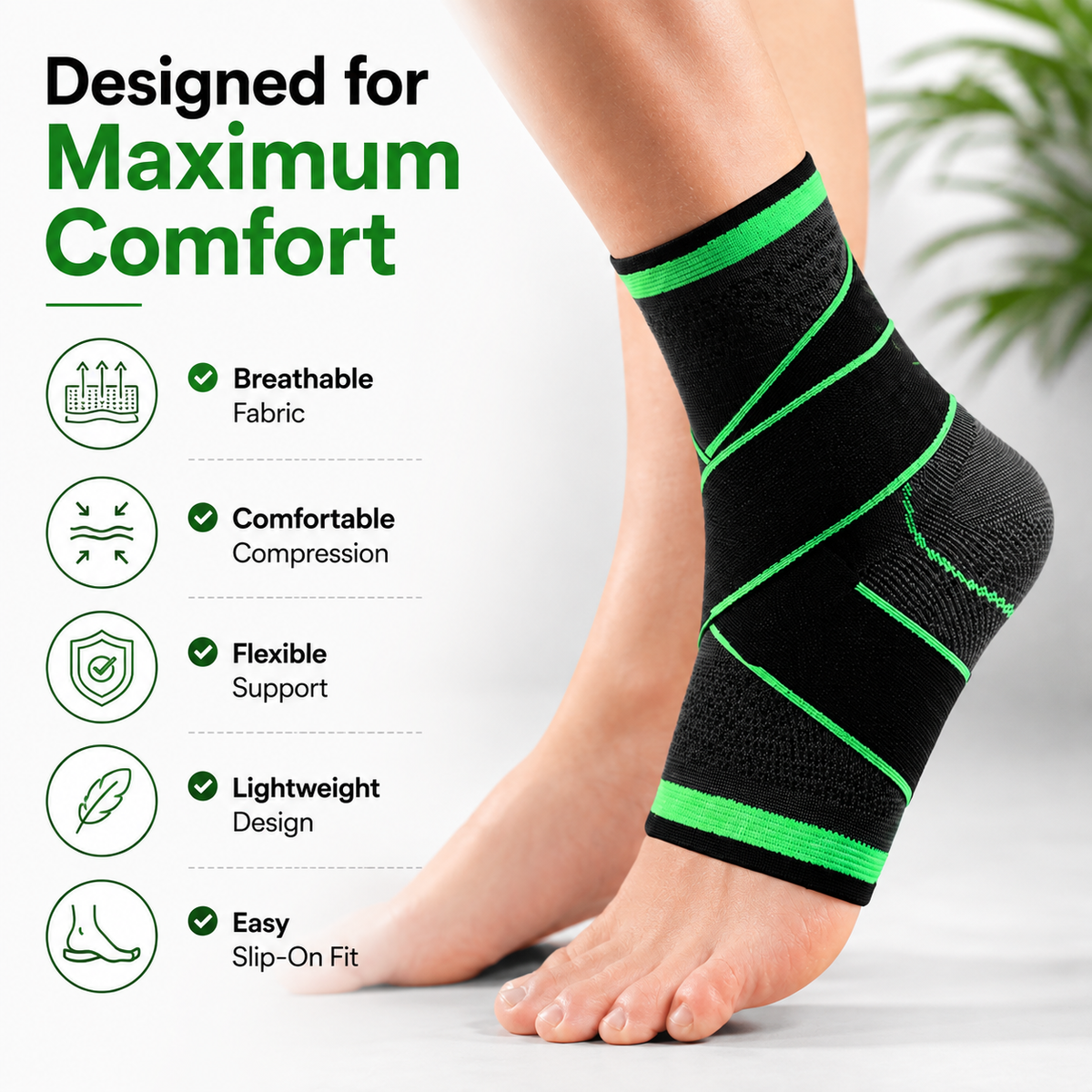 Adjustable Ankle Support Brace
