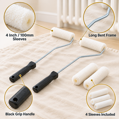 4 Inch Radiator Roller Set Pack of 2